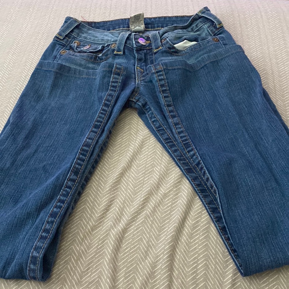true religion striaght leg jeans size 27 super cute